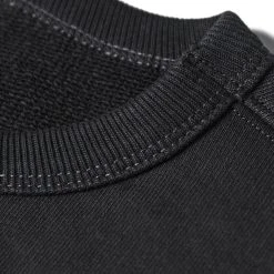 Non Stock 17.5 Oz Terry Cloth Military Pocket Sweatshirt - Black TOPS