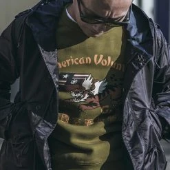 Non Stock Flying Tigers Military Print Sweatshirt - Olive 20 Non Stock Flying Tigers Military Print Sweatshirt - Olive