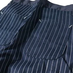 Bronson NEW ARRIVALS Lot 952 HBT Striped Mechanic Pants - Navy