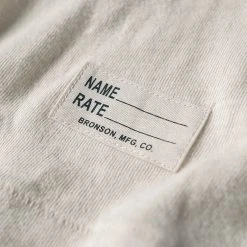 Bronson 1940s USN Crew Slub Cotton T-Shirt NEW ARRIVALS