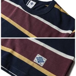 Non Stock TOPS 10 Oz Striped Long Sleeve Crewneck T-Shirt