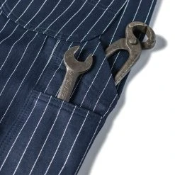 Bronson NEW ARRIVALS Lot 952 HBT Striped Mechanic Pants - Navy