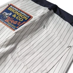 Bronson NEW ARRIVALS Lot 952 HBT Striped Mechanic Pants - White
