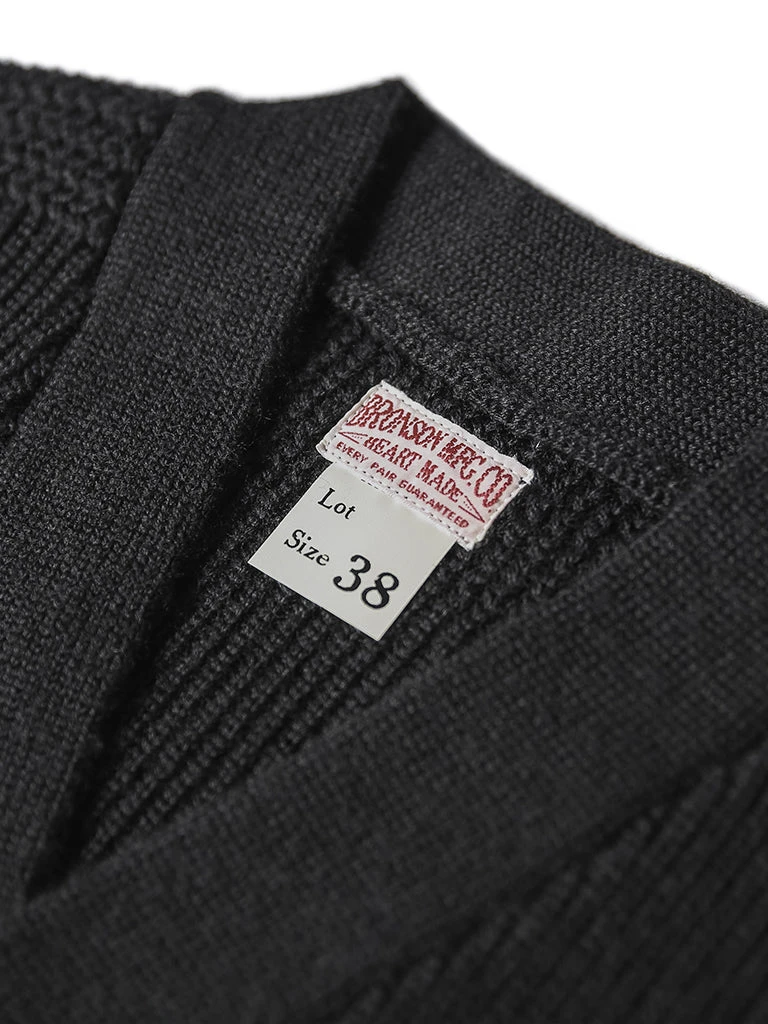 Bronson USAAF Type A-1 V-neck Mechanics Sweater - Black TOPS 8 Bronson USAAF Type A-1 V-neck Mechanics Sweater - Black TOPS