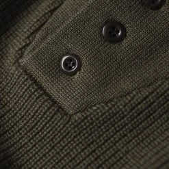 Bronson TOPS US Army High Neck Wool Sweater - Olive