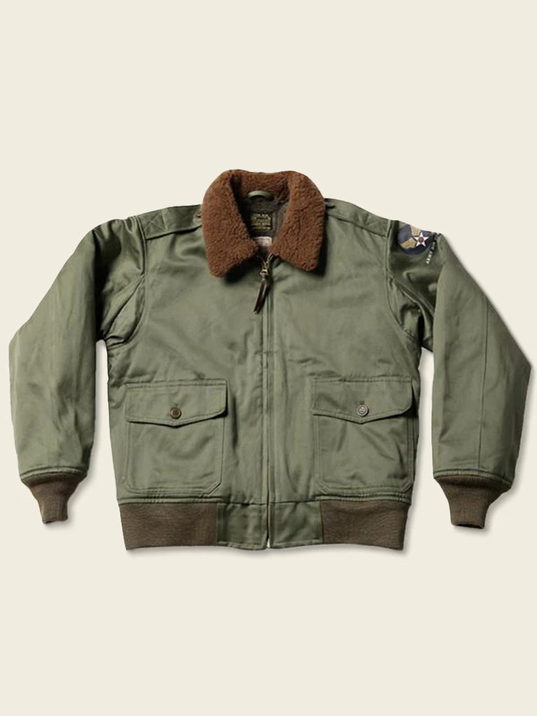 Bronson OUTERWEAR USAAF Type B-10 Flight Jacket - Olive 1 Bronson OUTERWEAR USAAF Type B-10 Flight Jacket - Olive
