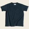 Bronson 1930s Slanted Pocket Tubular T-Shirt - Navy TOPS