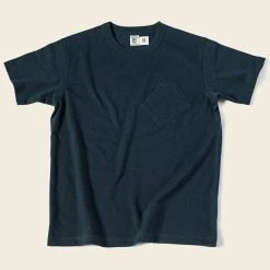Bronson 1930s Slanted Pocket Tubular T-Shirt - Navy TOPS