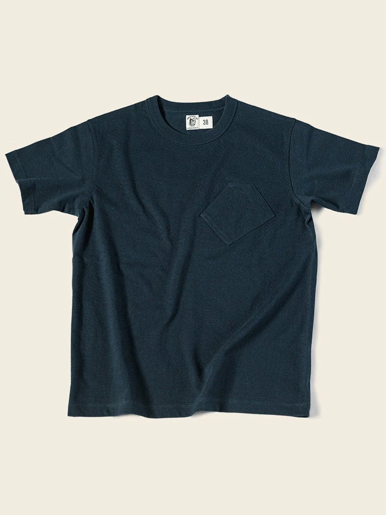 Bronson 1930s Slanted Pocket Tubular T-Shirt - Navy TOPS 1 Bronson 1930s Slanted Pocket Tubular T-Shirt - Navy TOPS