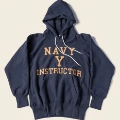 Bronson 21 Oz Navy Yard Instructor Reverse Weave Hoodie - Navy