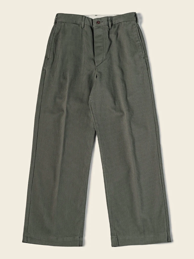 Bronson 13 Oz Cotton Bedford Cord Pants - Olive 1 Bronson 13 Oz Cotton Bedford Cord Pants - Olive