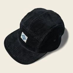 Non Stock 12.5 Oz Corduroy 5 Panel Cap - Black