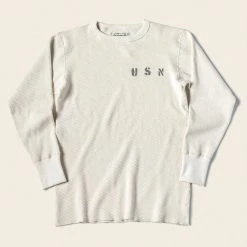 Bronson TOPS US Naval Raschel Knitting Waffle Undershirt