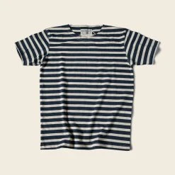 Bronson Breton Stripe T-Shirt - Navy/White