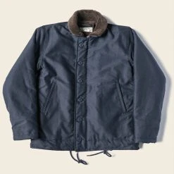 Bronson OUTERWEAR 1943 US Navy 1st Type N-1 Woolen Deck Jacket - Navy Stencil