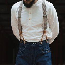 Bronson Vintage Long Sleeve Henley T-Shirt - White 16 Bronson Vintage Long Sleeve Henley T-Shirt - White