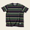 Non Stock TOPS 9.8 Oz IVY Style Striped T-Shirt - Navy/Green