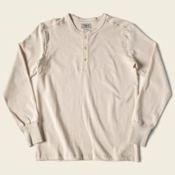 Bronson Vintage Long Sleeve Henley T-Shirt - Apricot NEW ARRIVALS
