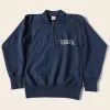Non Stock 1950s USAFA Reverse Weave Half-Zip Sweatshirt - Navy