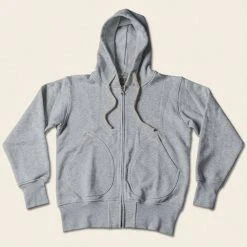 Non Stock 17.5 Oz Terry Cloth Zip-Up Hoodie - Light Gray TOPS