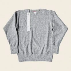 Bronson 14 Oz Side Closing Henley T-Shirt - Gray