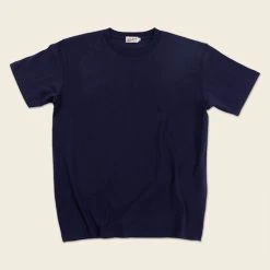 Non Stock 9 Oz US Cotton Tubular T-Shirt - Navy TOPS