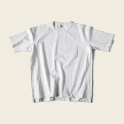 Non Stock NEW ARRIVALS 9.8 Oz Cotton Classic Pocket T-Shirt - White