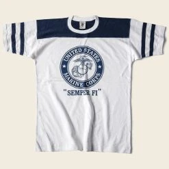 Bronson 1970s USMC Semper Fi Print Athletic T-Shirt NEW ARRIVALS