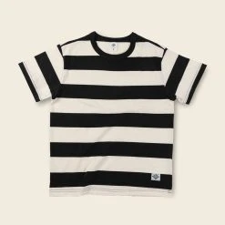 Non Stock Heavyweight Cotton Wide Striped T-Shirt - Black/White BEST SELLERS