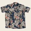 Non Stock Plants & Flowers Pattern Aloha Shirt - Navy