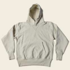 Bronson 21 Oz Military Academy Reverse Weave Hoodie - White TOPS