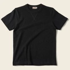 Non Stock 10.5 Oz US Cotton Tubular Gusset T-Shirt - Black
