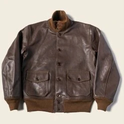 Bronson USAAF Type A-1 Leather Flight Jacket - Light Brown OUTERWEAR