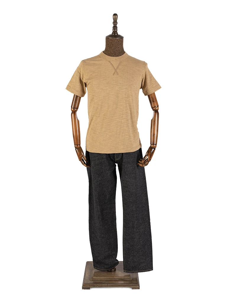 Non Stock TOPS 10.5 Oz US Cotton Tubular Gusset T-Shirt - Sand 3 Non Stock TOPS 10.5 Oz US Cotton Tubular Gusset T-Shirt - Sand