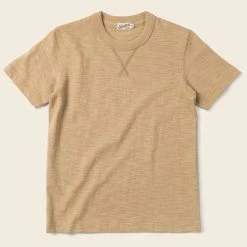 Non Stock TOPS 10.5 Oz US Cotton Tubular Gusset T-Shirt - Sand