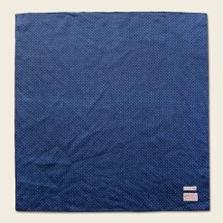 Bronson Natural Plant Indigo Blue Retro Polka Dot Bandana ACCESSORIES