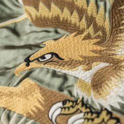 Non Stock 1950s Reversible Acetate Souvenir Jacket - Falcon × Tiger