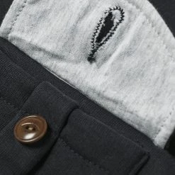 Non Stock 17.5 Oz Terry Cloth Military Pocket Sweatshirt - Black TOPS