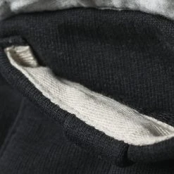 Non Stock 17.5 Oz Terry Cloth Military Pocket Sweatshirt - Black TOPS