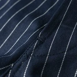 Bronson NEW ARRIVALS Lot 952 HBT Striped Mechanic Pants - Navy