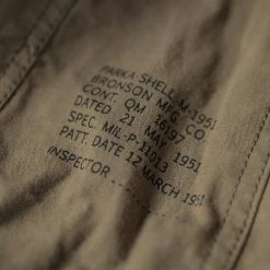 Bronson US Army M-1951 Parka - OD3 OUTERWEAR