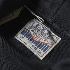 Non Stock 17.5 Oz Terry Cloth Zip-Up Hoodie - Black TOPS