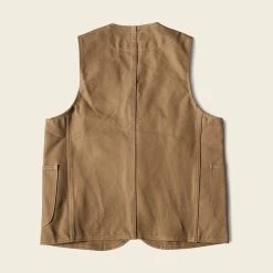 Bronson NEW ARRIVALS 1930s Heavyweight Canvas Game Pocket Hunting Vest - Khaki