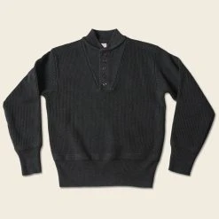 Bronson TOPS US Army High Neck Wool Sweater - Black
