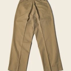 Non Stock 1930s IVY Style Double Pleated Chino Trousers - Yellow BOTTOMS