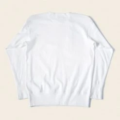 Bronson 14 Oz Side Closing Henley T-Shirt - White Long Sleeve T-Shirts