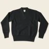 Bronson USAAF Type A-1 V-neck Mechanics Sweater - Black TOPS