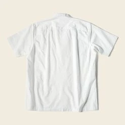 Bronson Back In Stock Classic Panama Open Collar Shirt - Ivory White