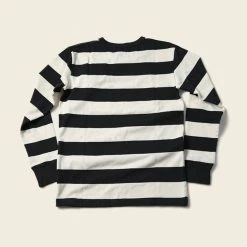 Non Stock 9 Oz Wide Striped Long Sleeve T-Shirt