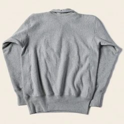 Non Stock 1950s USAFA Reverse Weave Half-Zip Sweatshirt - Gray NEW ARRIVALS